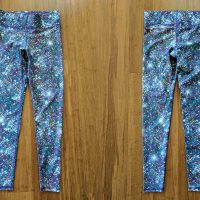 terez tall band sparkle leggings front and back