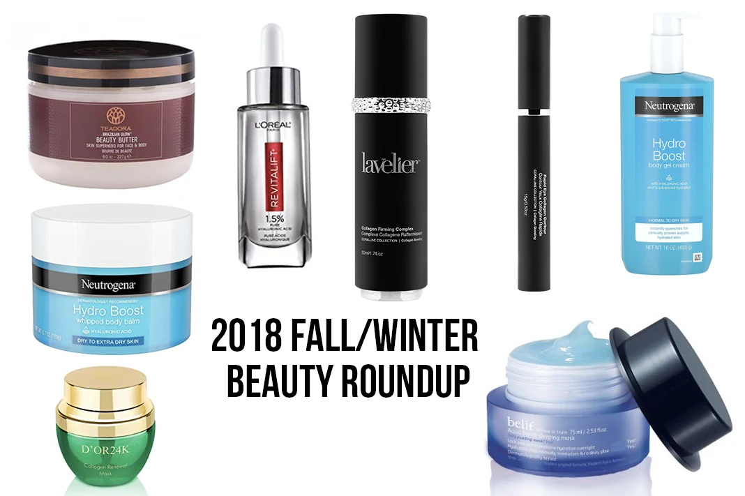 beauty roundup fall winter 2018 skincare schimiggy reviews teadora neutrogena hydro boost d'or 24k lavelier coralline l'oreal revitalift belif