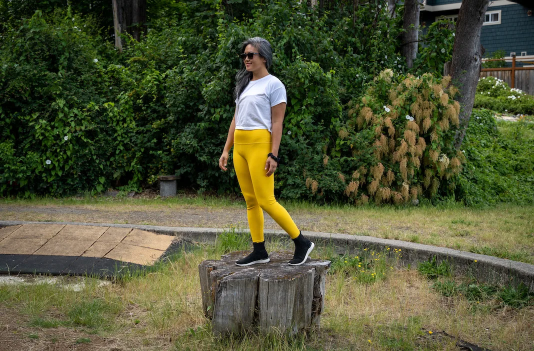 carbon38 ribbed leggings review saffron yellow