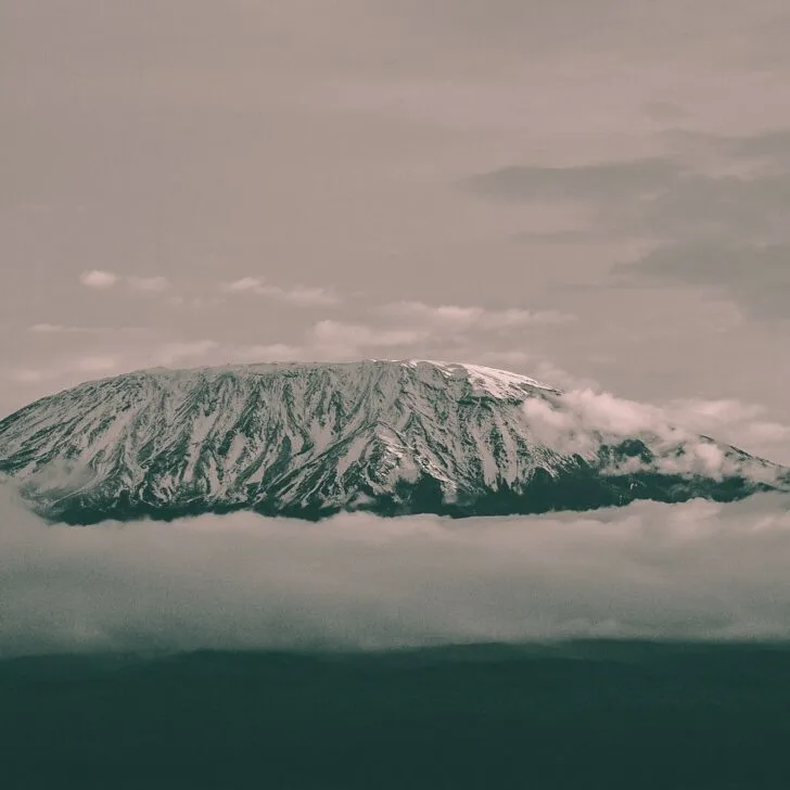 mount kilimanjaro with clouds